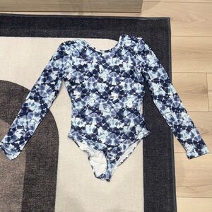 Old Navy Blue Patterned Women's Swim One Piece